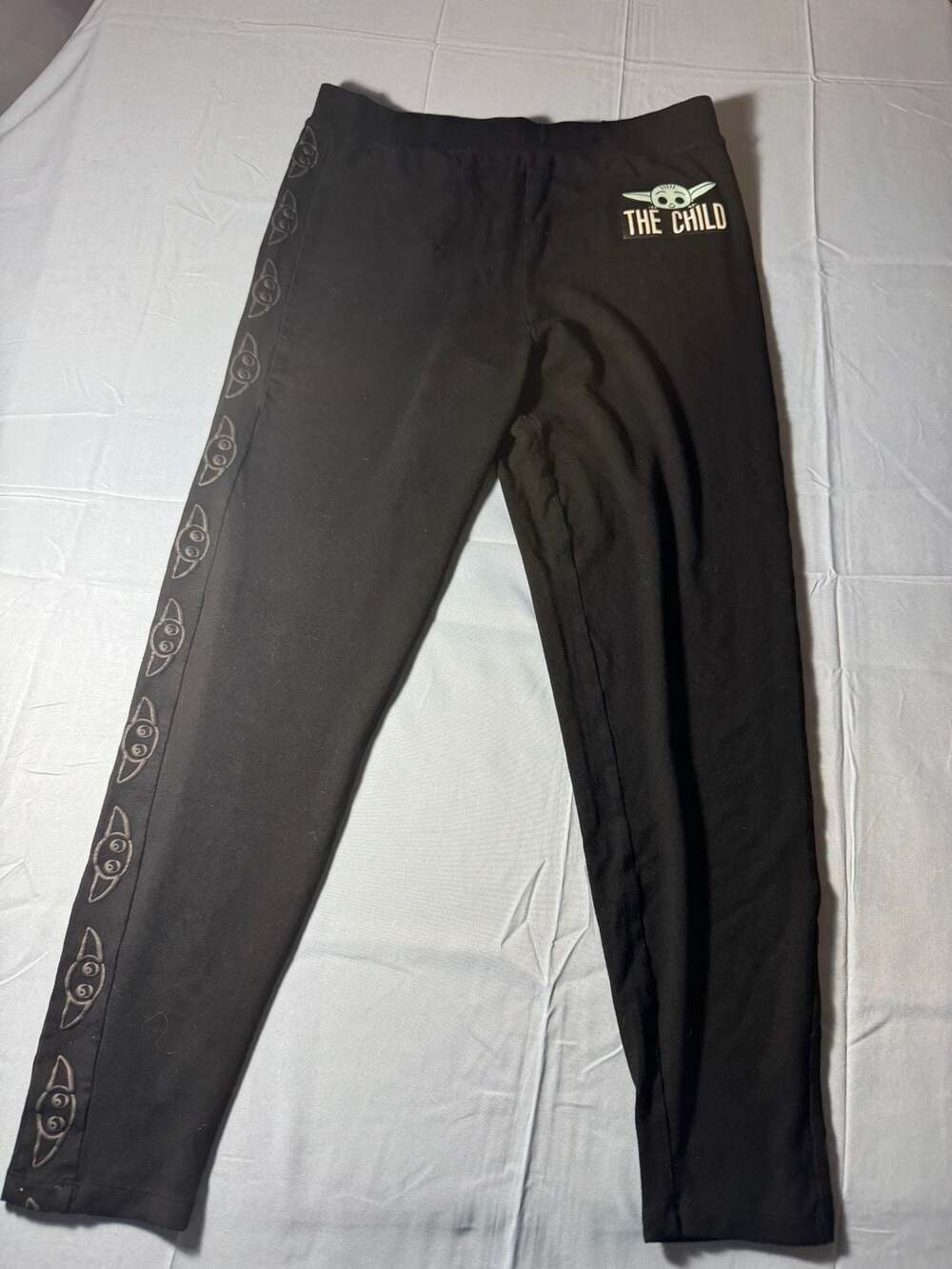 Disney Star Wars The Mandalorian The Child Grogu Black Leggings Size L